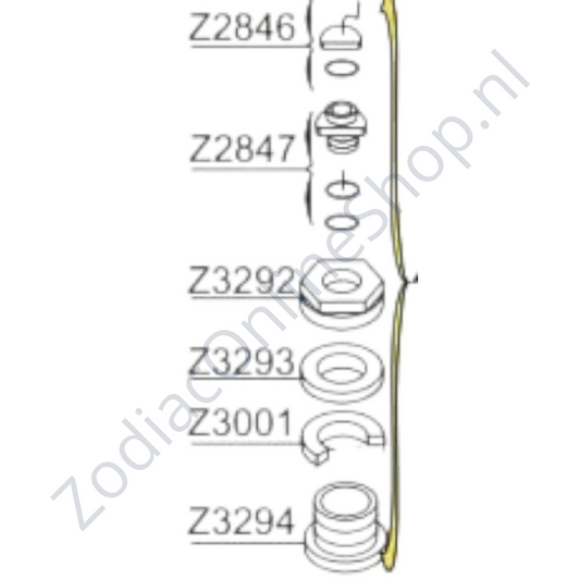 Z3001 - uszczelka zaworu neopren