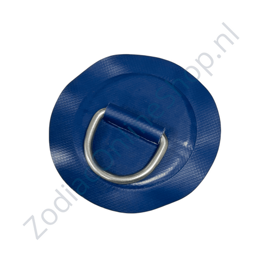 Z2314 - D-ring 53 mm okrągły, niebieski materiał PVC
