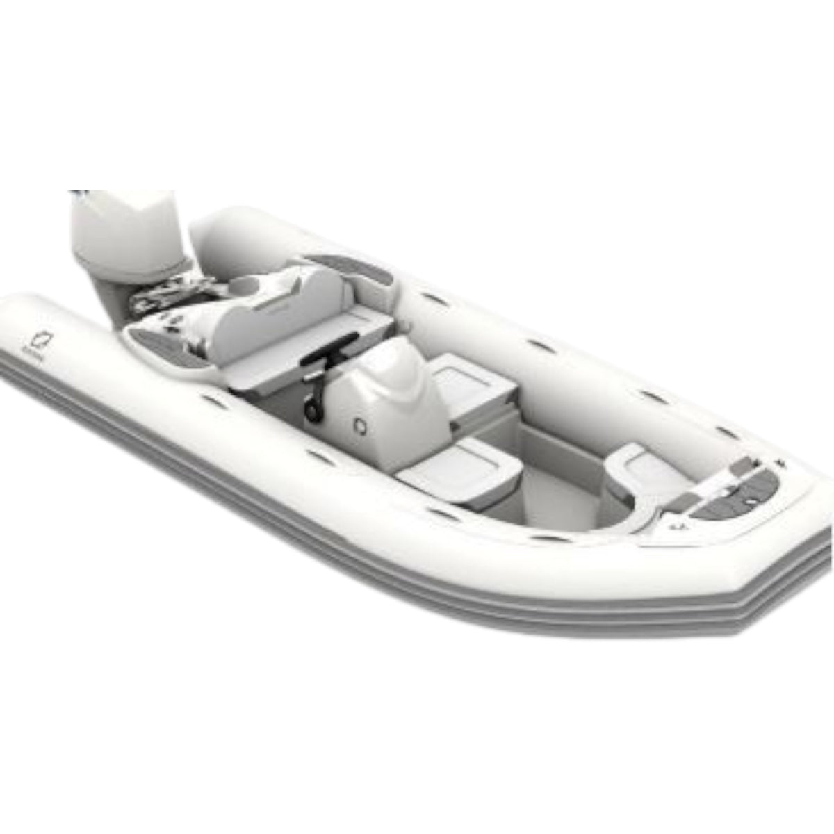Tube van een Zodiac Yachtline 490 DL uitgevoerd in wit hypalon neopreen materiaal