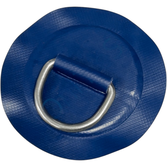 Z2314 - D-ring 53 mm okrągły, niebieski materiał PVC